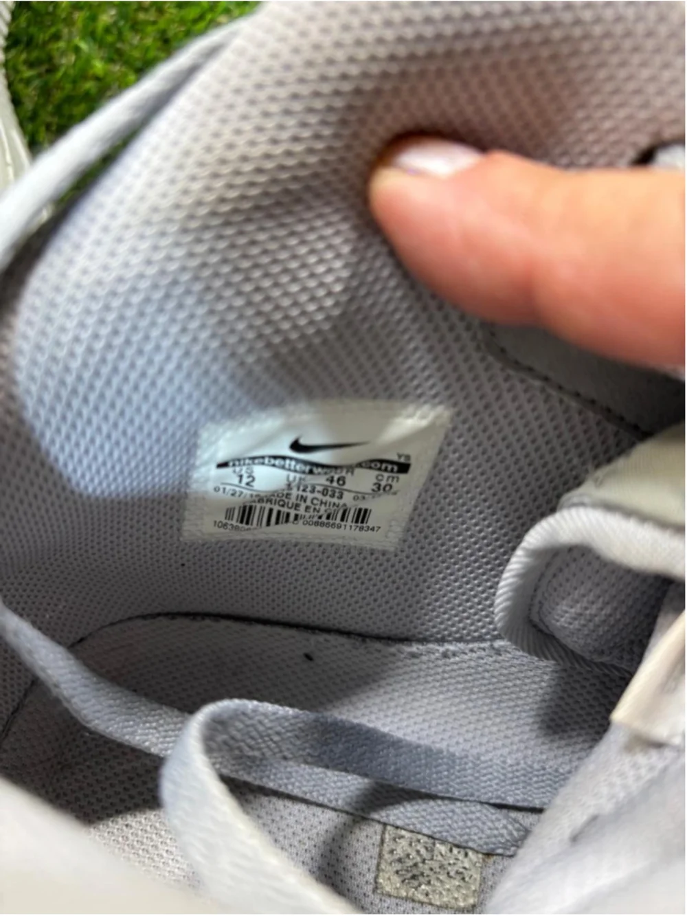 Men's Nike Air Force 1 Mid Sneakers Grey White Size 12 #E123